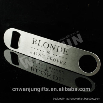 Metal aço inoxidável personalizado tela de impressão a laser logotipo Blanks abridor de garrafa Peças